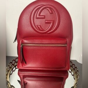 Gucci Soho Leather Chain Backpack
